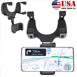 Universal Car Rear-view Mirror Mount Stand Holder Cradle For Cell Phone GPS - Bild 1 von 8