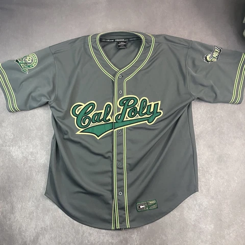 Colosseum Cal Poly Mustangs Embroidered Logo Baseball Button Jersey Size 2XL XXL Cover