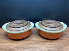 New listing
Set of 2 Vintage Bolta Small Plastic Bowls Burnt Orange General Tire with Lids