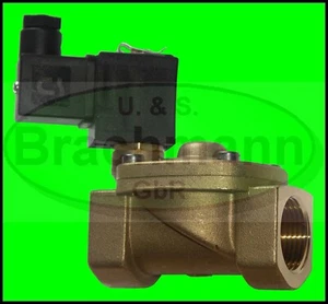 "Válvula magnética Gevax latón sin corriente abierta cerrada 12V a 230V, 1/2" - 1"" - Imagen 1 de 1