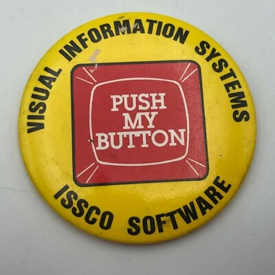 RARE ISSCO SOFTWARE 3" Pin Pinback Button Advertising Vintage SD Specialties N9 - Image 1 of 4