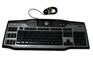 Logitech G11 Gaming Keyboard Blue Backlit Y-UG75A Program G-Keys Wired - Picture 1 of 9