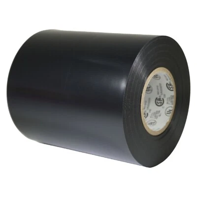 T.R.U. TapesSupply PVC Black Insulated Premium Grade Electrical Tape: 4 in x 66 ft.L