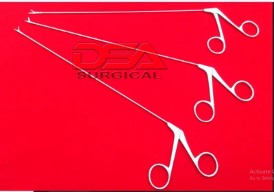 Micro laryngeal ENT forcep set Scissor,Grasper,Biopsy cup Forcep 2x250m 3pcs set - image 1 of 3