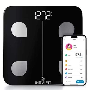 INEVIFIT Smart Body Fat Scale, Highly Accurate Bluetooth Digital Bathroom Body C - Picture 1 of 3