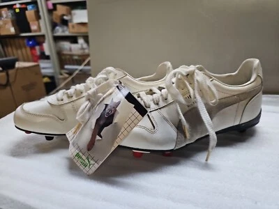 Vintage Shoes Puma Size 8 Rocket Plus  Cleats Football 70s White - Image 1 of 4