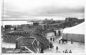 Postcard ENGLAND: RPPC Lumps Fort, Southsea, Portsmouth, 1950's - Picture 1 of 2