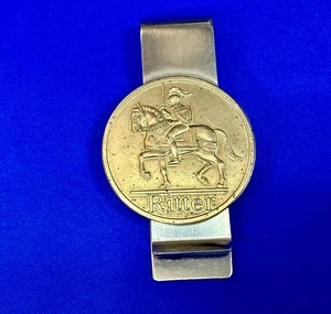 Ritter Ritter Reiten Reiten Vintage Gold & Silber Farbe Geldklammer - Bild 1 von 15