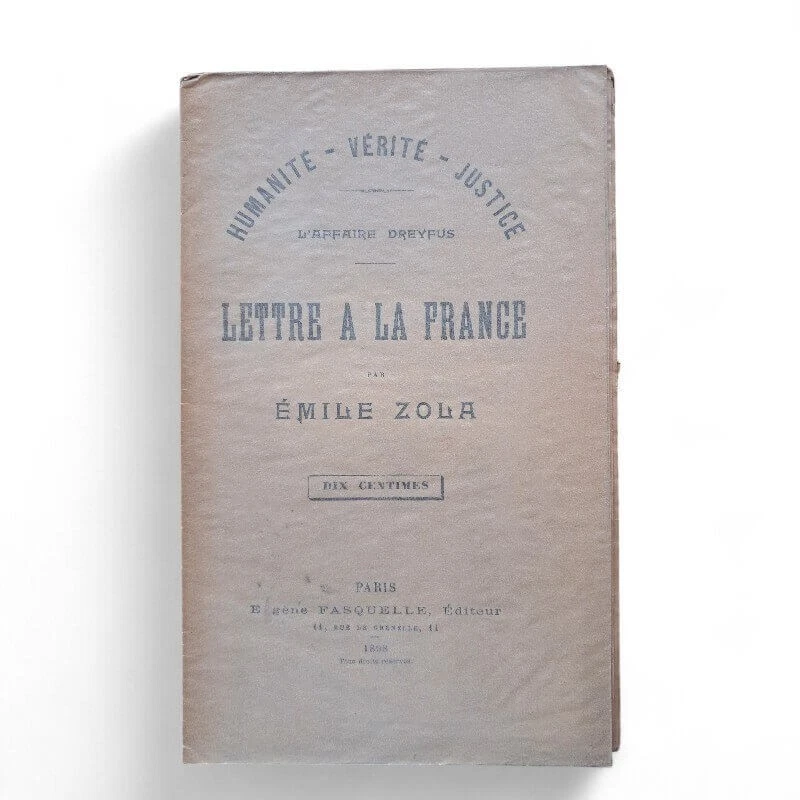 [AFFAIRE DREYFUS] ZOLA, Émile. Lettre à la France. BIBLIOTHÈQUE DE F. LÉOTARD. - Photo 1/1