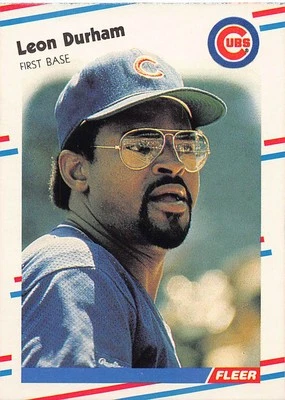 Leon Durham 1988 Fleer 420 Chicago Cubs BASEBALL Card - Image 1 of 2