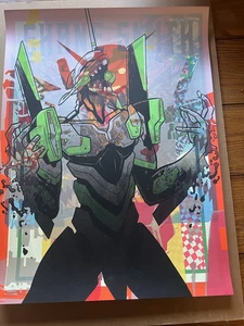 Evangelion Unit-01 by Robert Wilson IV Test Print 18 x 24 Grail One of a Kind !! - Picture 1 of 5