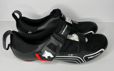 Мужские велосипедные туфли Venzo для триатлона США 14 черные Ergo Fit Athletic - Изображение 1 из 4