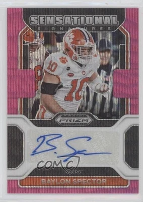 2023 Panini Chronicles Draft Picks Pink Wave Prizm /15 Baylon Spector Auto - Image 1 of 2