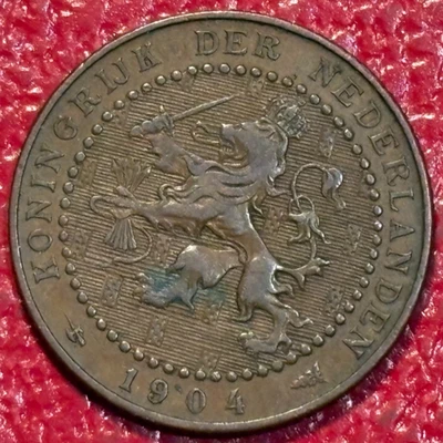 HIGHER GRADE 1904 NETHERLANDS 1 ONE CENT FOREIGN COIN-NOV747 - Image 1 of 2