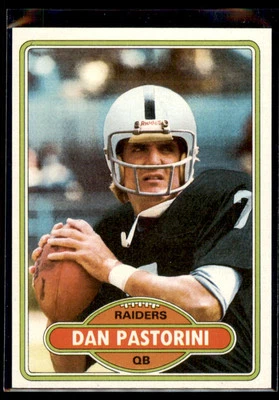 1980 Topps Dan Pastorini #490 Oakland Raiders - Image 1 of 2