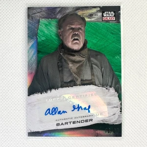 2022 Topps Chrome Star Wars Galaxy Allan Graf Bartender Auto Green Refractor /99 - Picture 1 of 8