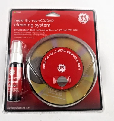 GE Radial Blu-ray CD DVD Disc Cleaning System #32597 NEW Factory Sealed - Image 1 of 4