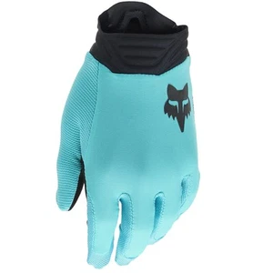 Fox Racing Youth Airline Gloves Clarino Lever Grip Ultra-Light Off-Road Teal - Picture 1 of 3