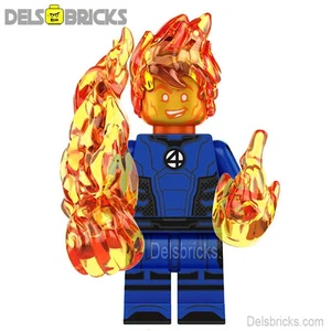 Fantastic Four Johnny Storm Human Torch Lego Minifigures Custom Toys 2 - Picture 1 of 1