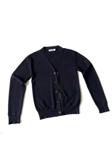 Jil Sander Men Blue Wool Women Cardigan Casual Business Style Size 34/XS Italy - Picture 1 of 9