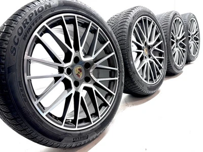 Original Porsche Cayenne E3 9Y0 21 Zoll Winterräder Spyder Felgen Winterreifen - Bild 1 von 4