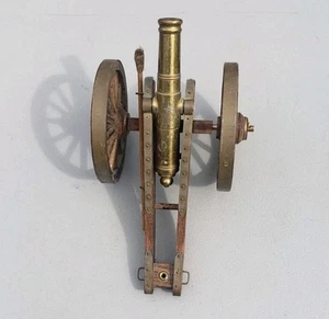 Miniature Cannon Brass & Copper W Wooden Carriage Clad Pre Civil War Read  - Picture 1 of 15