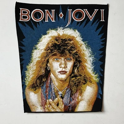 Parche trasero grande resbaladizo vintage Bon Jovi Jon 1985 7800° Fahrenheit Foto 1 de 4
