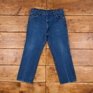 Vintage Levis 557 Jeans 34 x 27 Rivets USA Made 80s Dark Wash Bootcut Blue - Picture 1 of 10