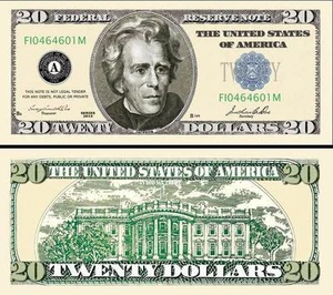 ANDREW JACKSON - BILLET "20 DOLLAR US" - Série President Million Histoire usa - Imagen 1 de 1
