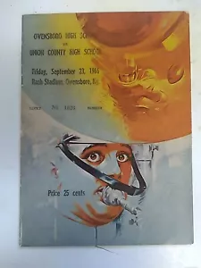 1966 Owensboro High School Vs. Union County High School Program Sept 23 - Picture 1 of 3