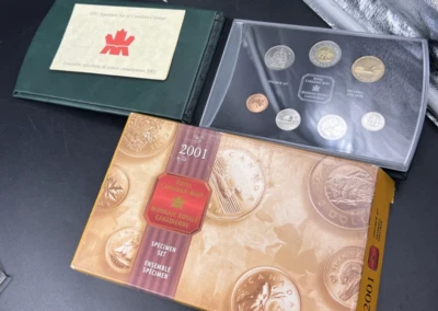 2001 Canada 7 Coin Specimen Uncirculated Coin Set in Case w/ Box & COA - Image 1 of 4