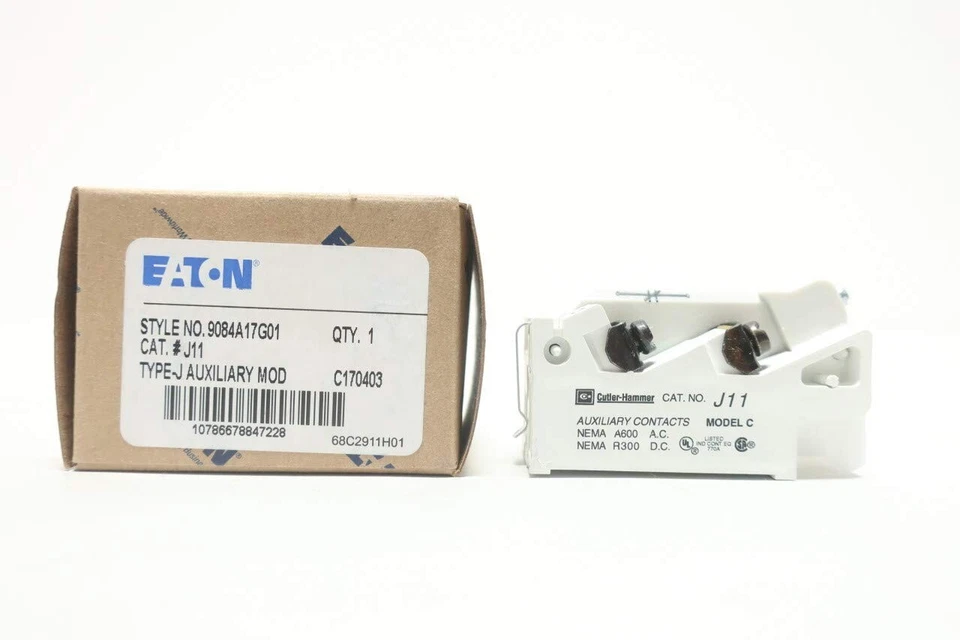 (Nuevo Martillo Cortador) EATON J11 9084A17G01 Tipo J Auxiliar MOD Bloque de Contacto Foto 1 de 1