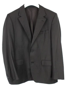 HUGO BOSS Gable / Vegas Blazer Men's US 40R Wool Pinstriped Single Breasted Logo - Picture 1 of 14