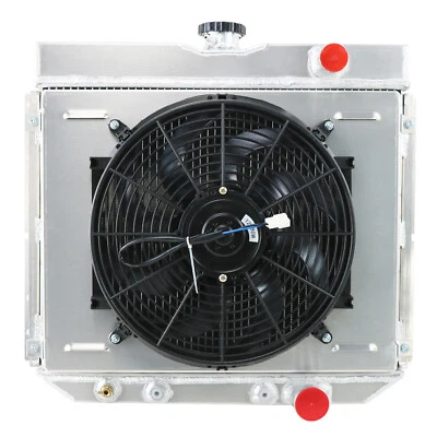 3 ROW Radiator+Shroud Fan For 1963-69 Ford Fairlane 1968-1969 Ford Torino AT Foto 1 de 4