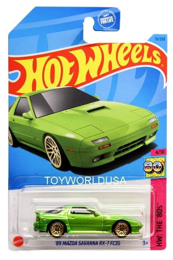Hot Wheels #51 HW 2023: Mazda Savanna RX-7 FC3S verde años 80 '89 Foto 1 de 1