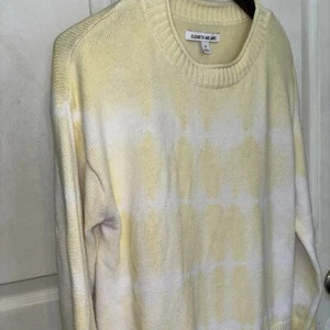 Elizabeth and James Bell Sleeve 100% Cotton Yellow Tie Dye Knit Sweater Women M - Picture 1 of 17