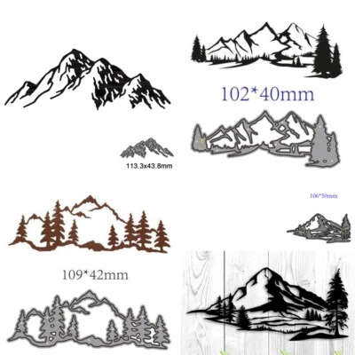 Cutting dies mountain metal cutting dies scrapbooking cutting dies embossing stencils - Image 1 of 4