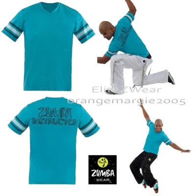 Camiseta Zumba Unisex Hombres Mujeres Instructor Cuello en V 95% Poli-5% Spandex-ZDri M L XL Foto 1 de 4