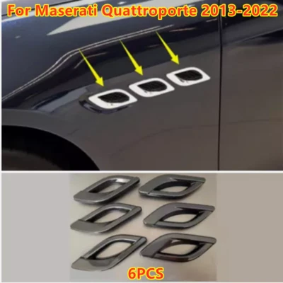 Glossy Black Side Wing Air Vent Fender Cover For Maserati Quattroporte 2013-2022 - Image 1 of 3