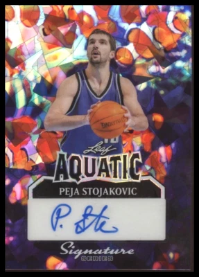 Leaf Signature 2025 pez payaso cristal acuático Peja Stojakovic A-PS2 1/1 Foto 1 de 2