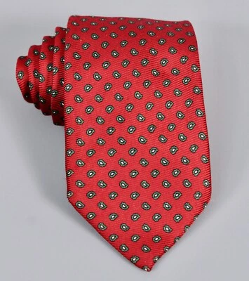 Cachemira roja y verde de colección para hombre (?) Corbata de seda estampada Turnbull & Asser Foto 1 de 4