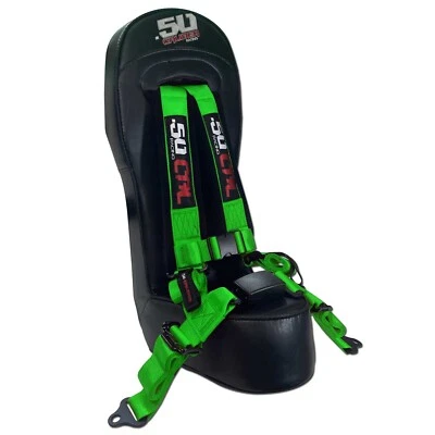 Asiento antigolpes para niños Kawasaki Teryx4 con arnés de hebilla verde de 2" [5048A15 CB 6037] Foto 1 de 4