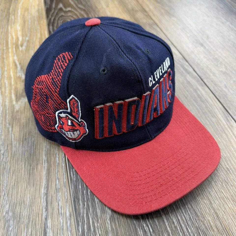 De colección Cleveland Indians Snapback Sombrero Para Hombres Deportes Especialidades Sombra Láser MLB Foto 1 de 4