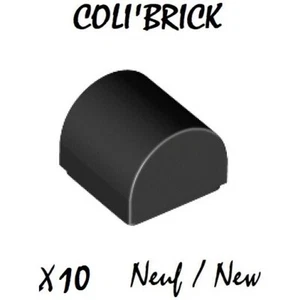 Lego 49307 - 10x Briques / Slope, Curved 1x1x2/3 no studs - Noir / Black - NEW - Imagen 1 de 1