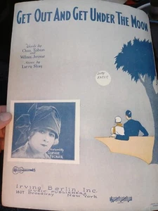 Vintage Sheet Music "Get Out And Get Under The Moon" 😍 C DESCRIP  - Picture 1 of 3