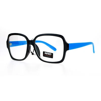 Gafas Nerd Lentes Transparentes Marco Cuadrado Hipster Moda Anteojos Foto 1 de 4