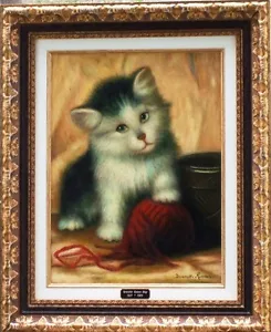 HOLLAND - KITTEN WITH A BALL OF WOOL - (a) HENRIETTE RONNER - DUTCH - Picture 1 of 1