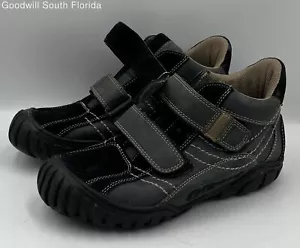 Geox Respira Kid's New Balu Gray Hook & Loop Strap Sneakers Shoes Size 4 - Picture 1 of 6