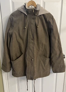 Braetan Tan Hooded Lined Jacket Womens Size L - Picture 1 of 12