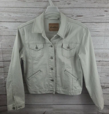 Chaqueta Vaquera Levi’s Niñas Talla Grande 12-14 Color Crema Logo Botones Plateados-¡GENIAL! Foto 1 de 4